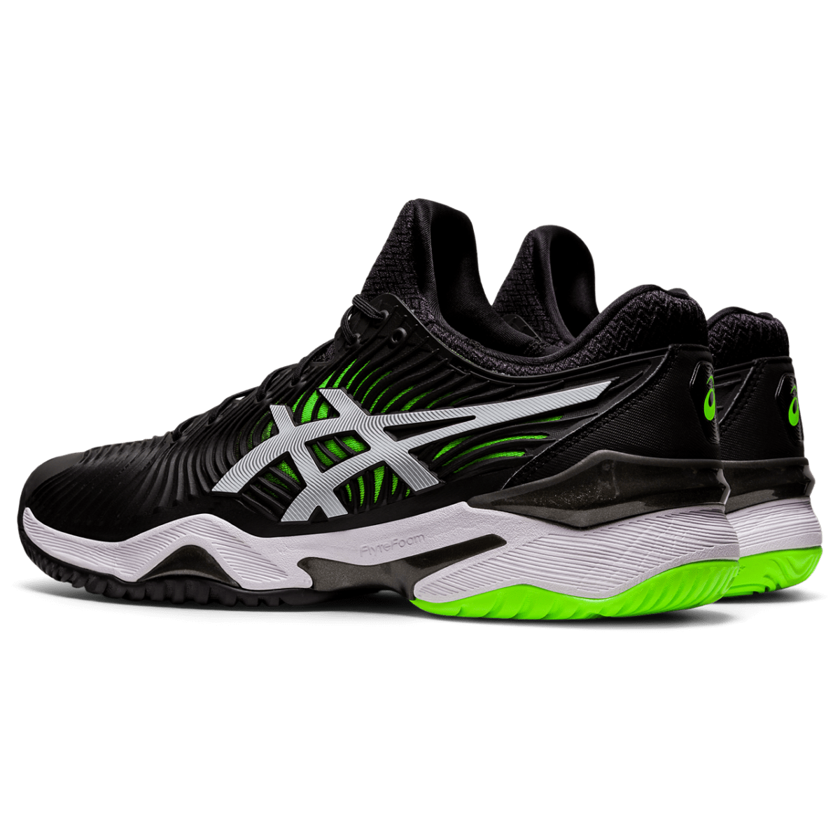 Mugav meeste tennisejalats Asics Court FF 2 M 2021 (Black/Green Gecko)