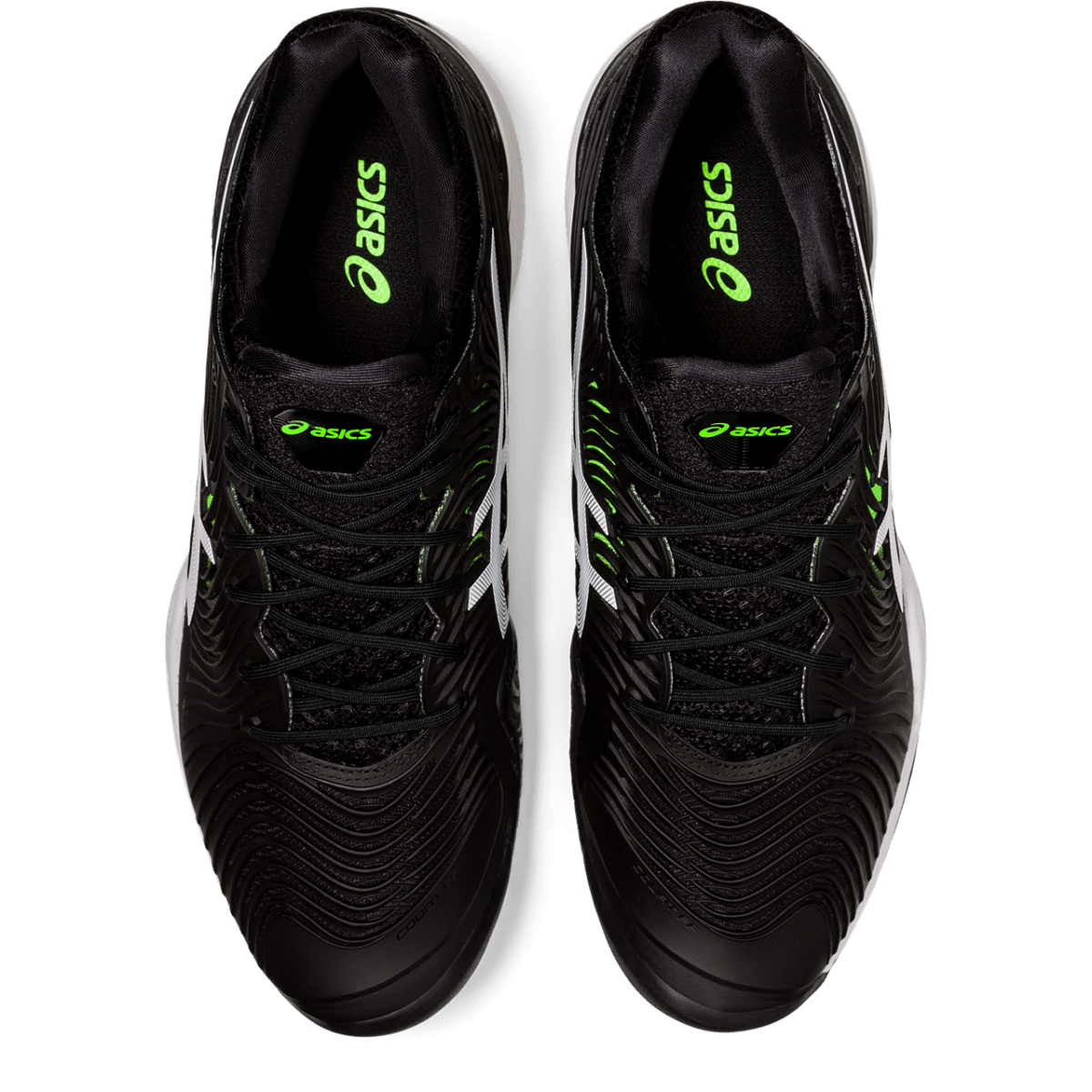 Mugav meeste tennisejalats Asics Court FF 2 M 2021 (Black/Green Gecko)