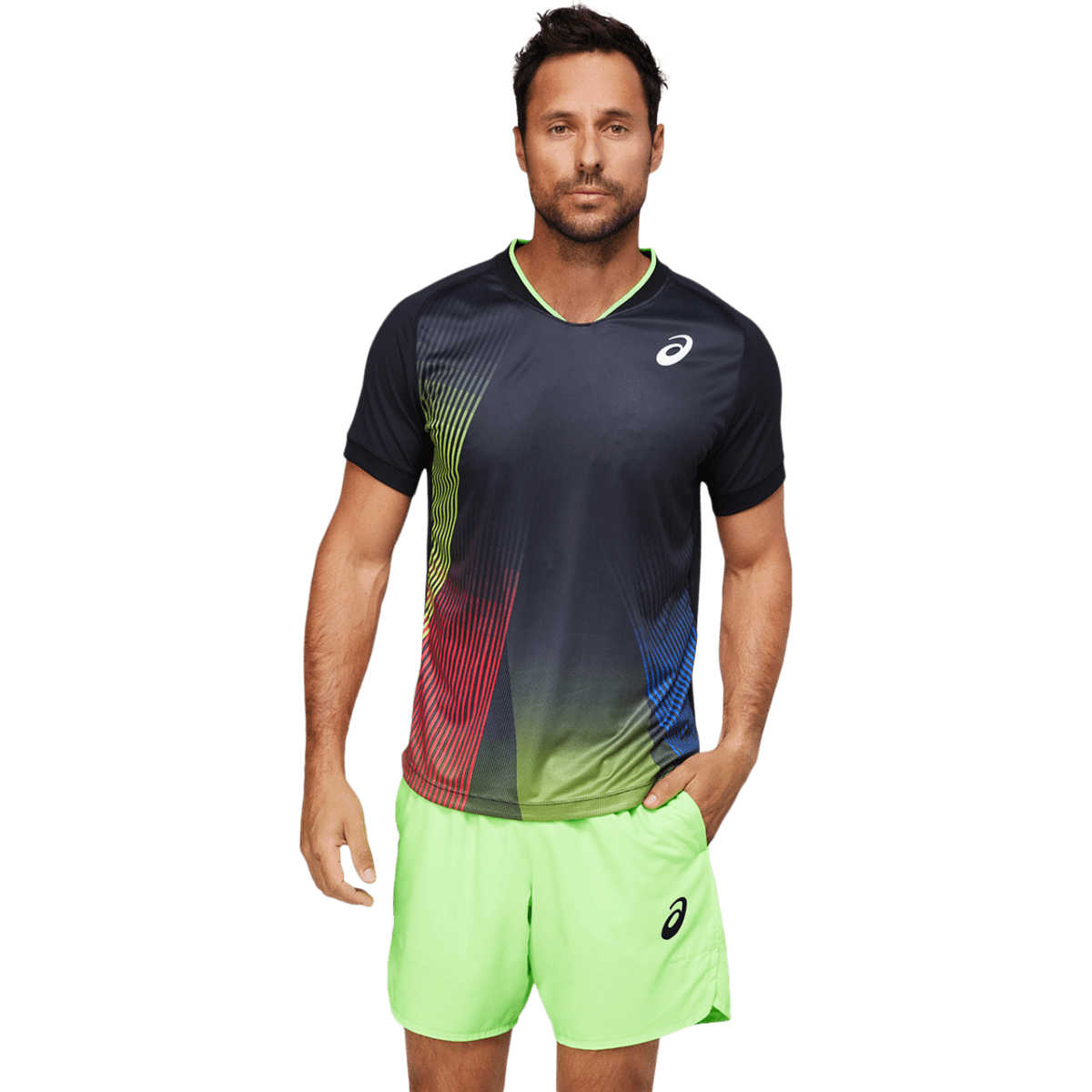 Meeste spordisärk Asics Men Match Graphic SS Top M 2021 (Performance Black)