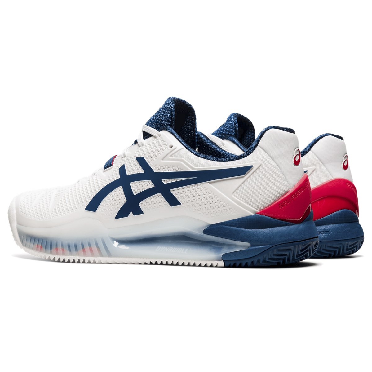 Meeste tennisejalats Asics Gel-Resolution 8 Clay M 2021 (White/Mako Blue)