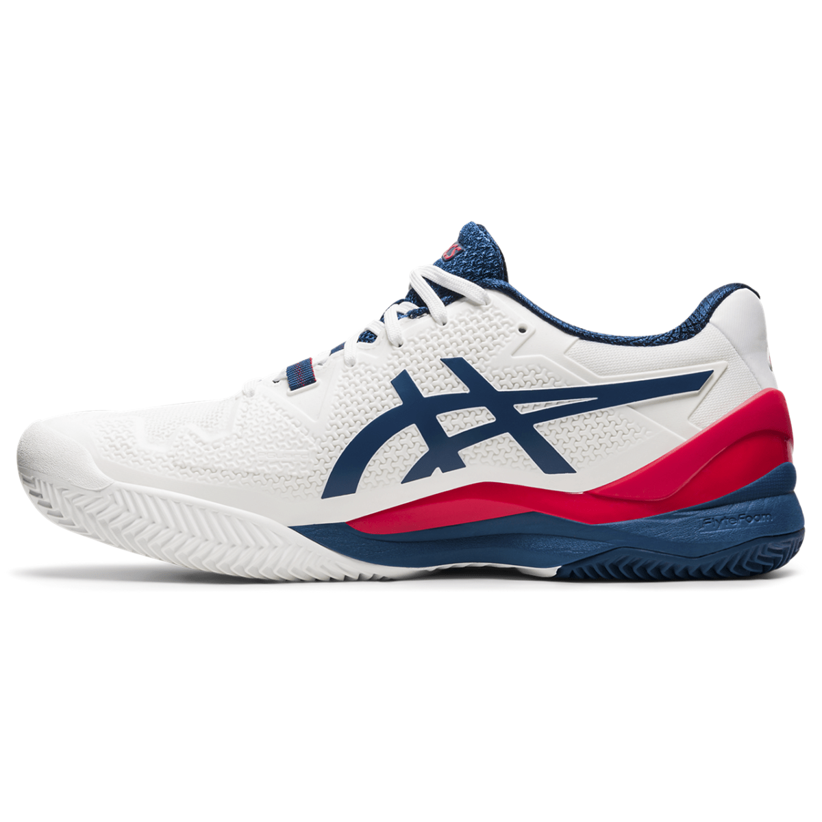 Meeste tennisejalats Asics Gel-Resolution 8 Clay M 2021 (White/Mako Blue)