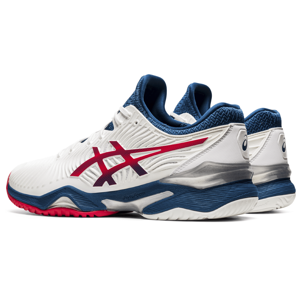 Meeste tennisejalats Asics Court FF 2 M 2021 (White/Mako Blue)