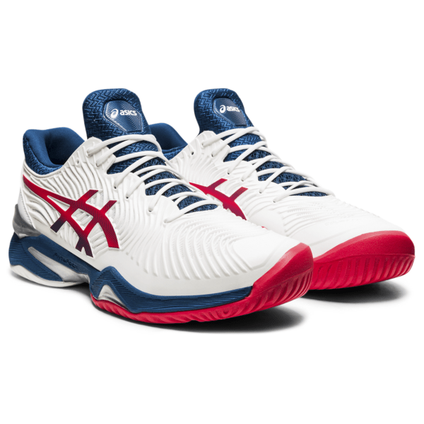 Meeste tennisejalats Asics Court FF 2 M 2021 (White/Mako Blue)