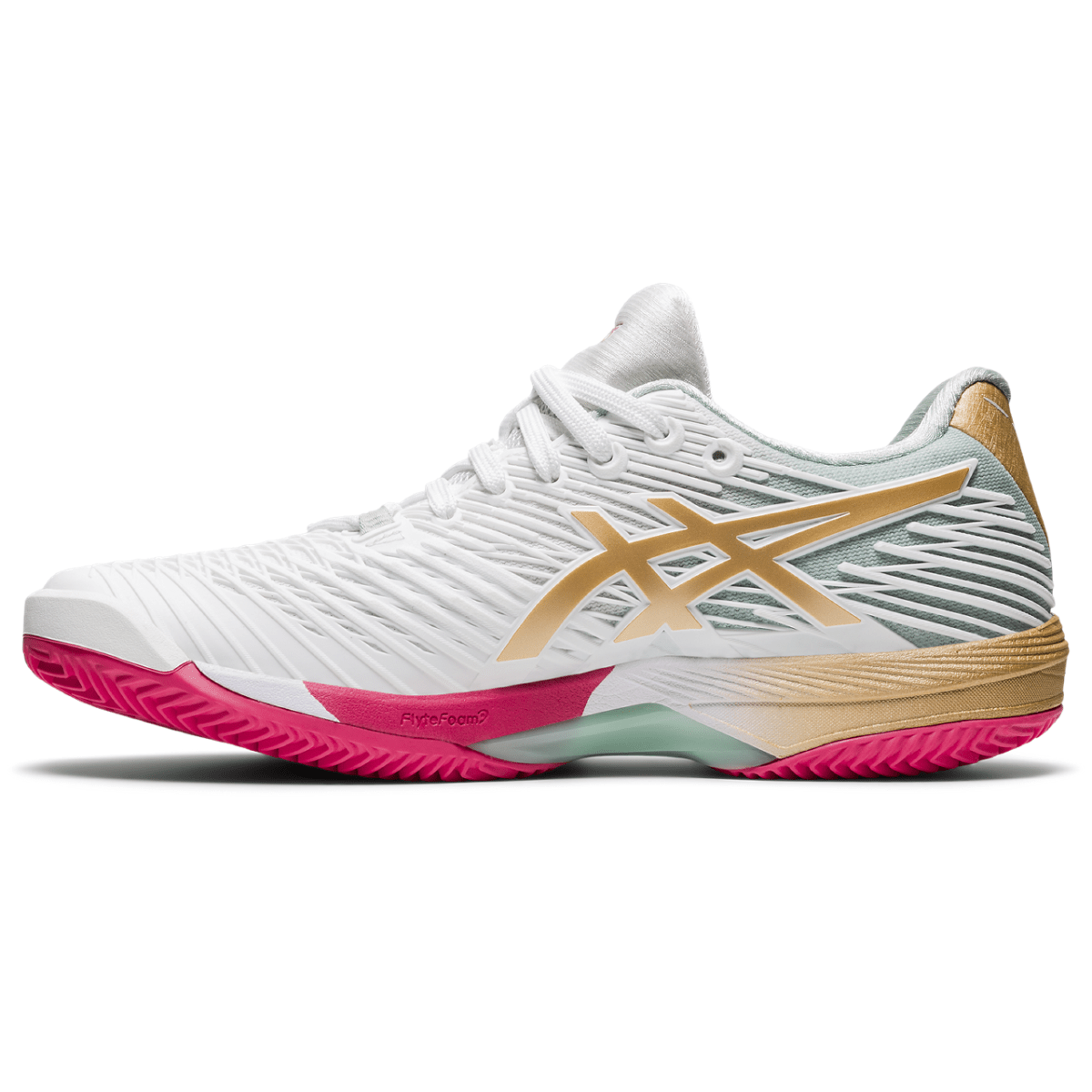 Naiste tennisejalats Asics Solution Speed FF 2 Clay L.E. W 2021 (White/Champagne)