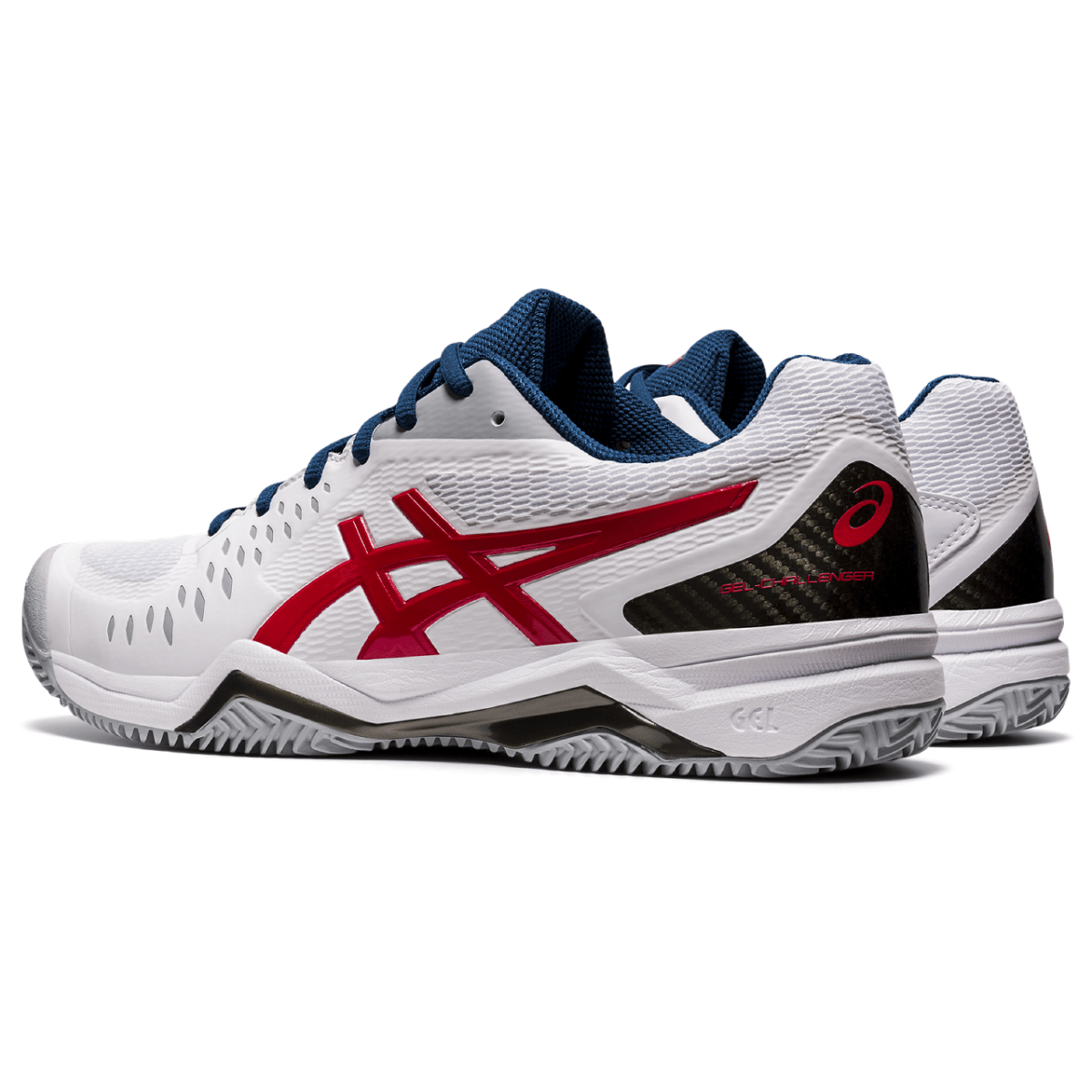 Meeste tennisejalats Asics Gel-Challenger 12 Clay M 2021 (White/Classic Red)