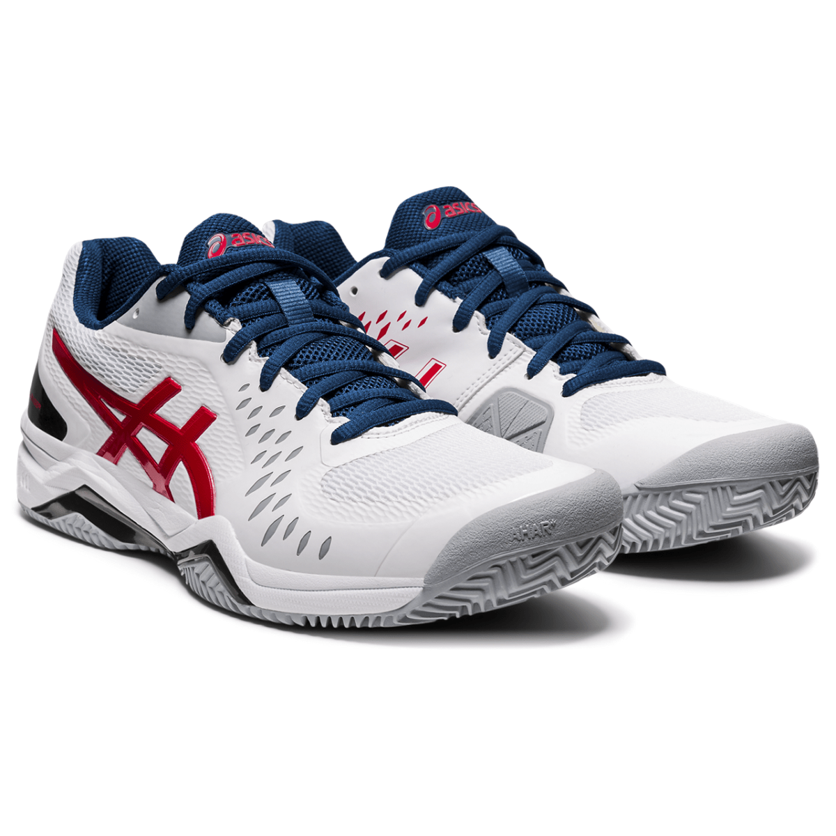 Meeste tennisejalats Asics Gel-Challenger 12 Clay M 2021 (White/Classic Red)