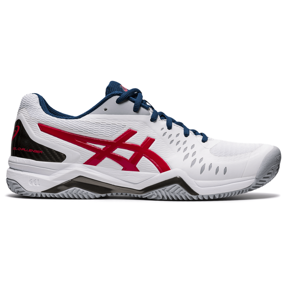 Meeste tennisejalats Asics Gel-Challenger 12 Clay M 2021 (White/Classic Red)