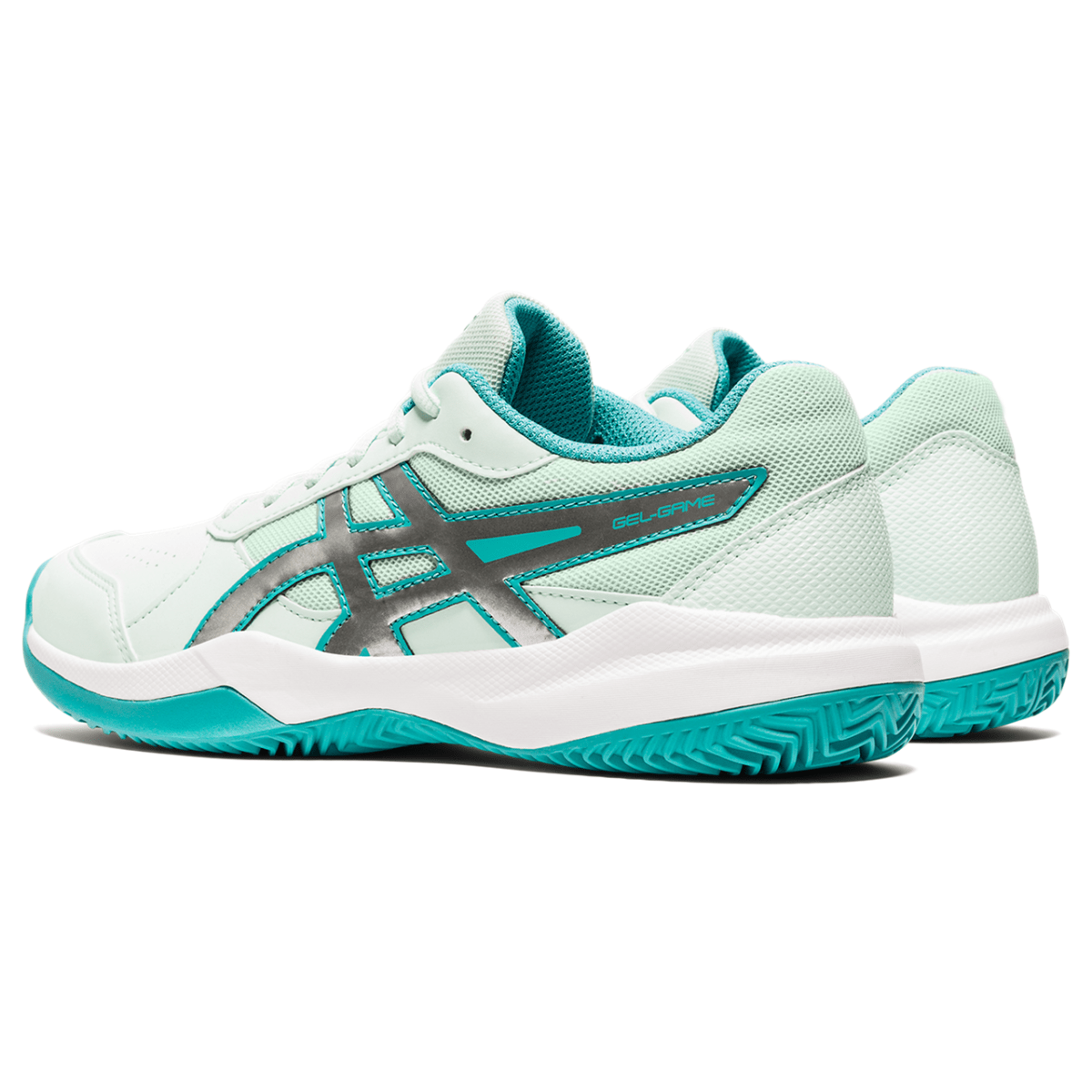 Saviväljakute laste tennisejalats Asics Gel-Game 7 Clay/OC GS 2021 (Bio Mint/Pure Silver)