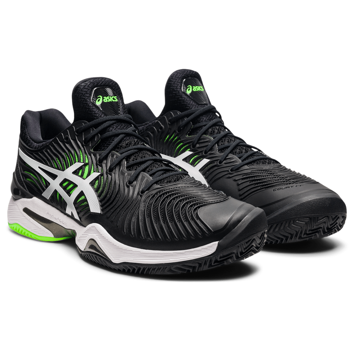 Meeste saviväljaku tennisejalats Asics Court FF 2 Clay M 2021 (Black/Green Gecko)