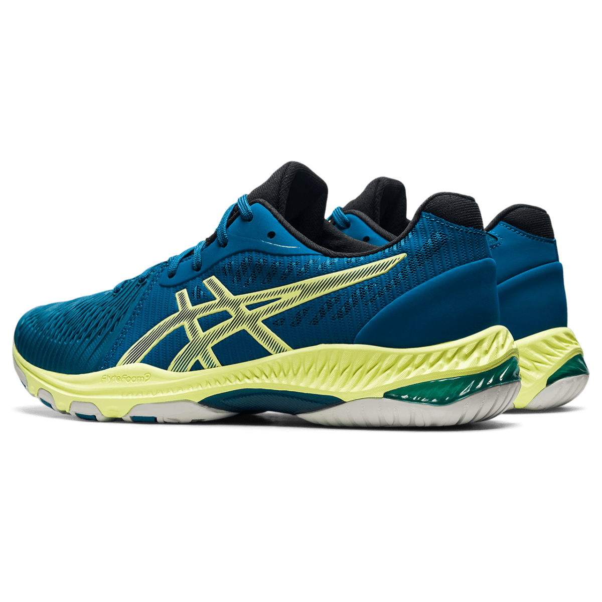 Meeste võrkpallijalats Asics Netburner Ballistic FF 2 M 2021 (Deep Sea Teal/Glow Yellow)