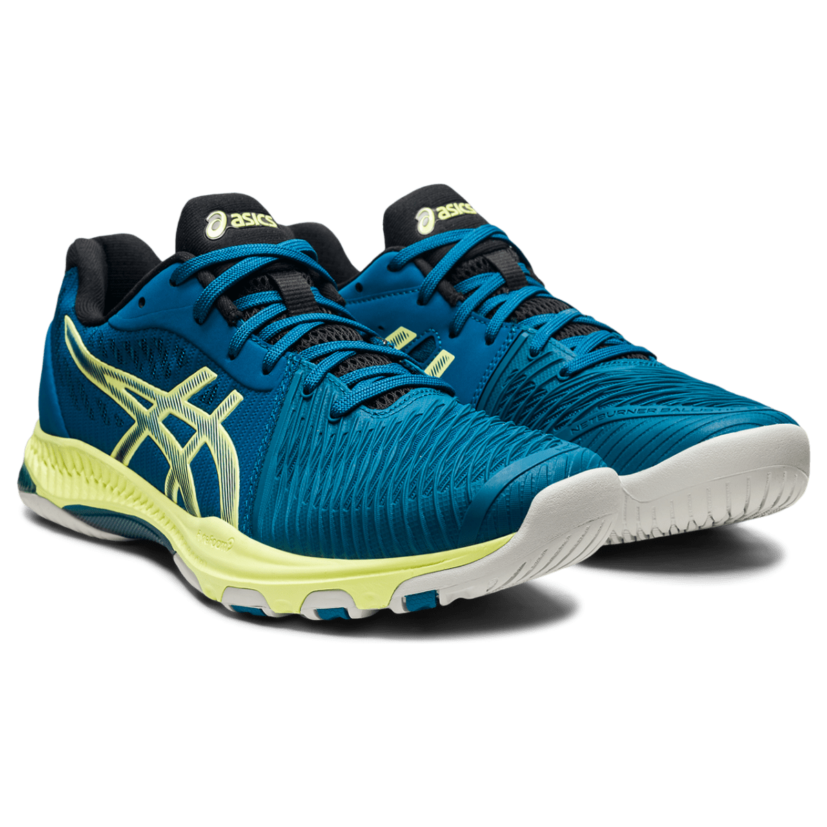 Meeste võrkpallijalats Asics Netburner Ballistic FF 2 M 2021 (Deep Sea Teal/Glow Yellow)