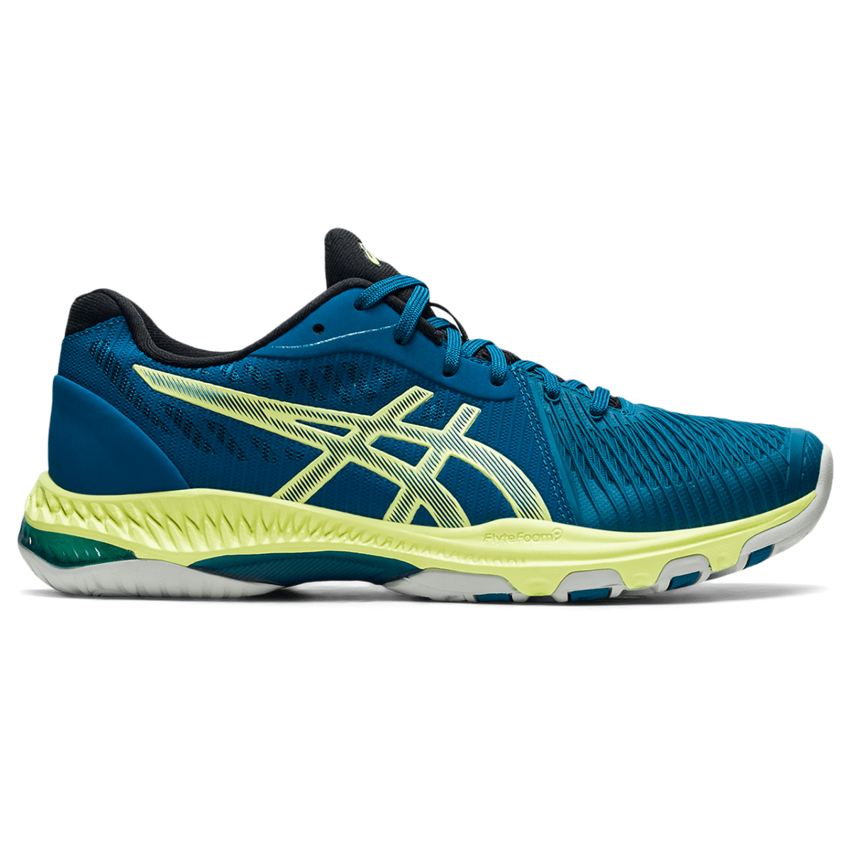 Meeste võrkpallijalats Asics Netburner Ballistic FF 2 M 2021 (Deep Sea Teal/Glow Yellow)