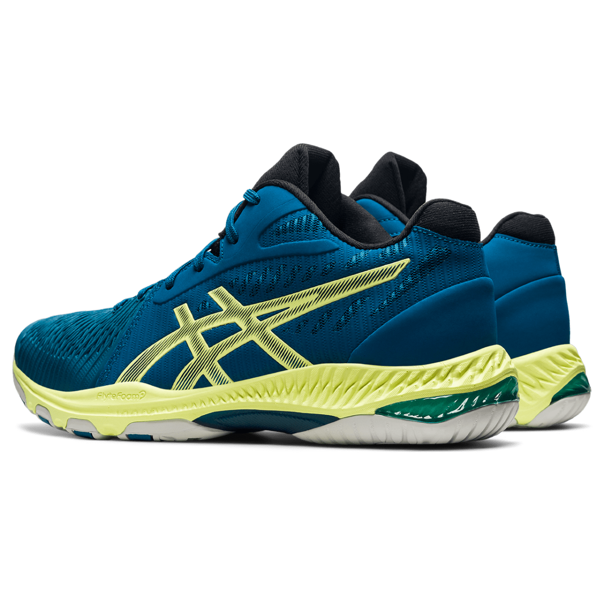 Meeste sisesaali treeningjalats Asics Netburner Ballistic FF MT 2 M 2021 (Deep Sea Teal/Glow Yellow)