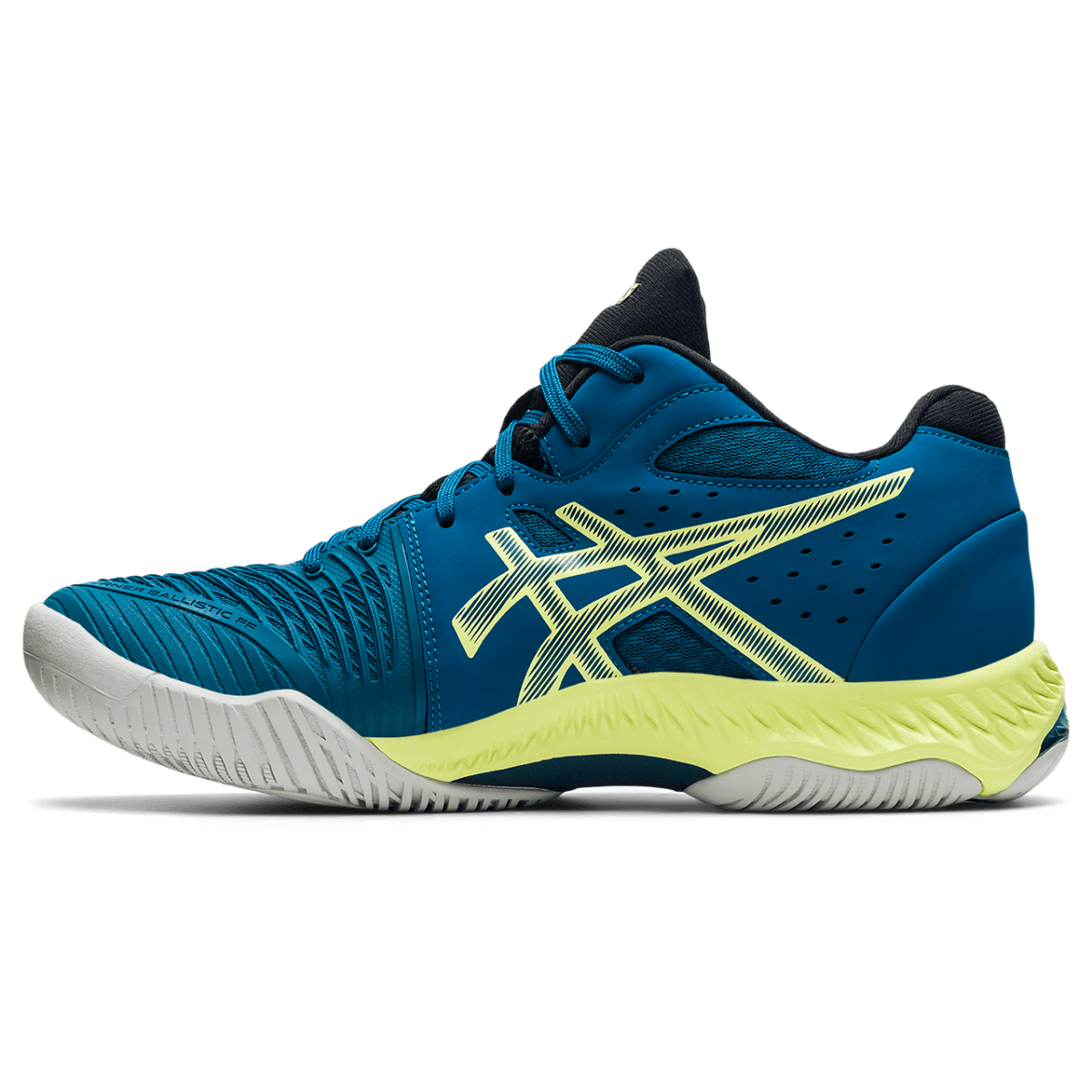 Meeste sisesaali treeningjalats Asics Netburner Ballistic FF MT 2 M 2021 (Deep Sea Teal/Glow Yellow)