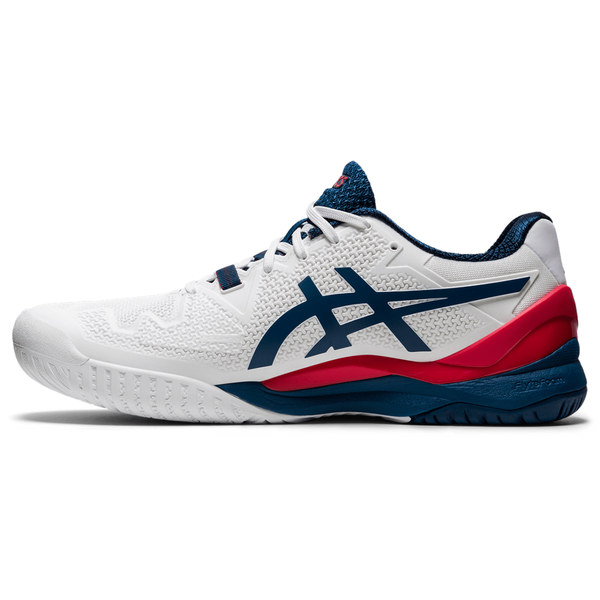 Meeste tennisejalats Asics Gel-Resolution 8 M 2020 (White/Mako Blue)