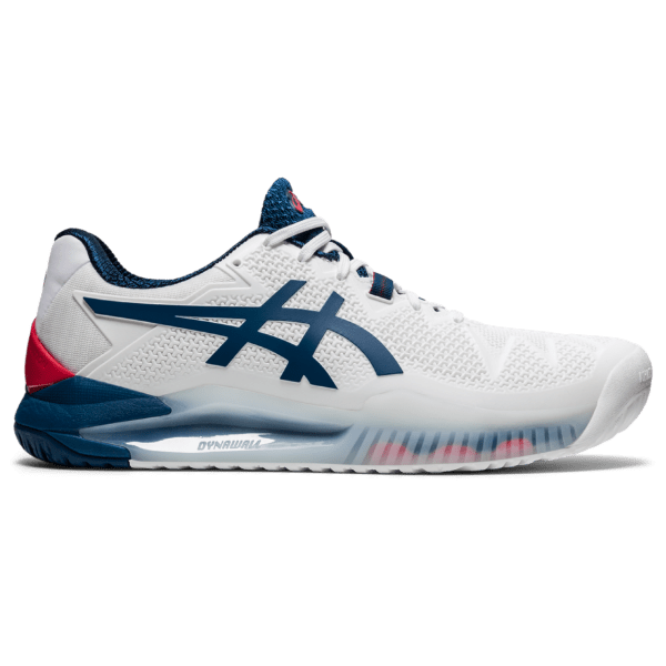 Meeste tennisejalats Asics Gel-Resolution 8 M 2020 (White/Mako Blue)