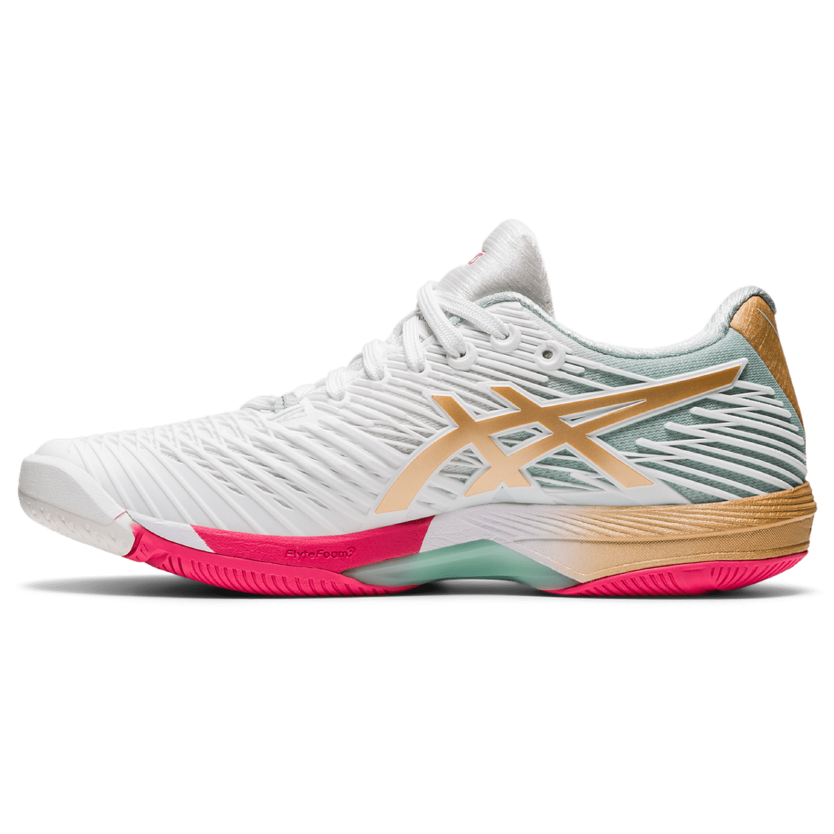 Naiste tennisejalats Asics Solution Speed FF 2 L.E. W 2020 (White/Champagne)