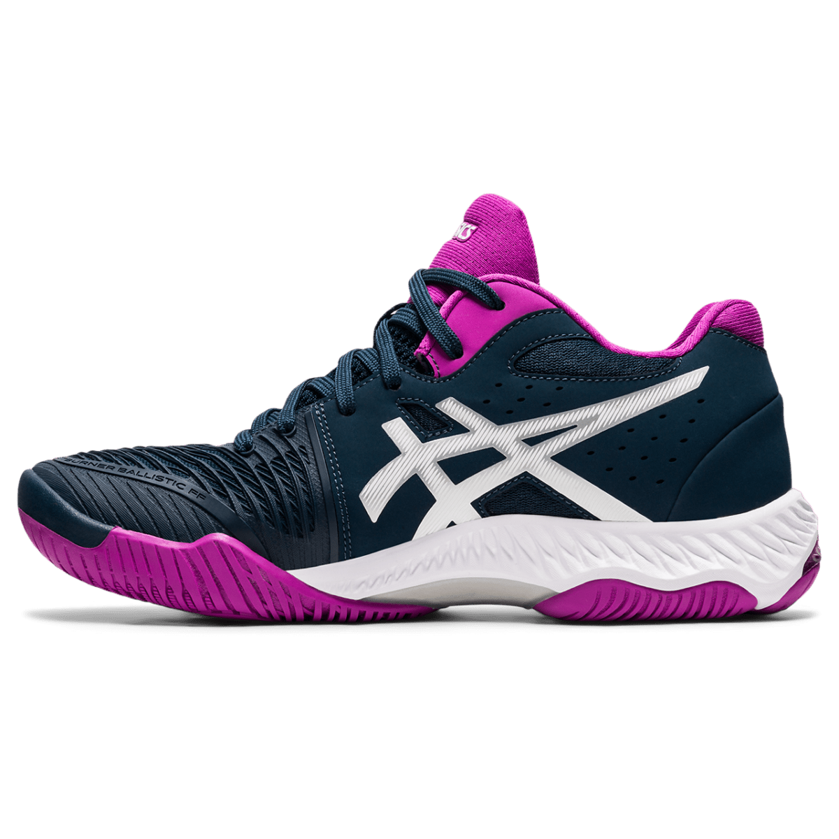 Naiste võrkpallijalats Asics Netburner Ballastic FF MT 2 W 2021 (French Blue/Pure Silver)