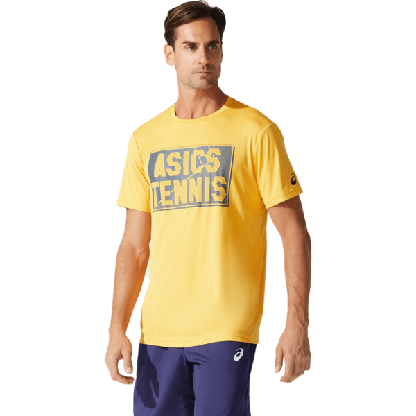 Meeste tennisesärk Asics Court Graphic Tee M 2020 (Tiger Yellow)