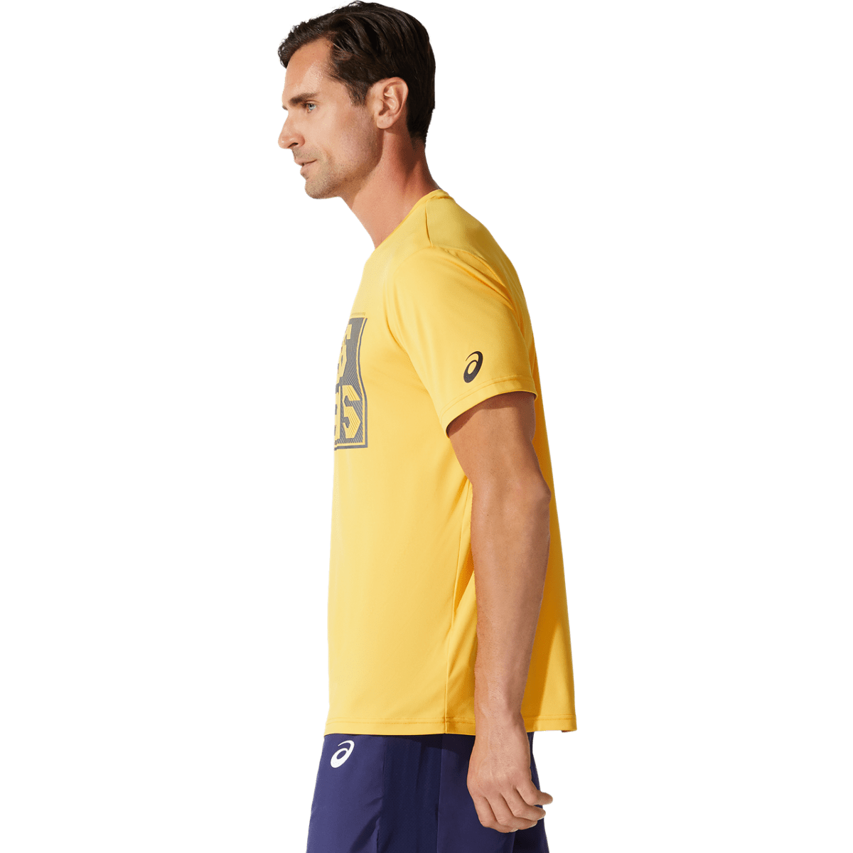 Meeste tennisesärk Asics Court Graphic Tee M 2020 (Tiger Yellow)