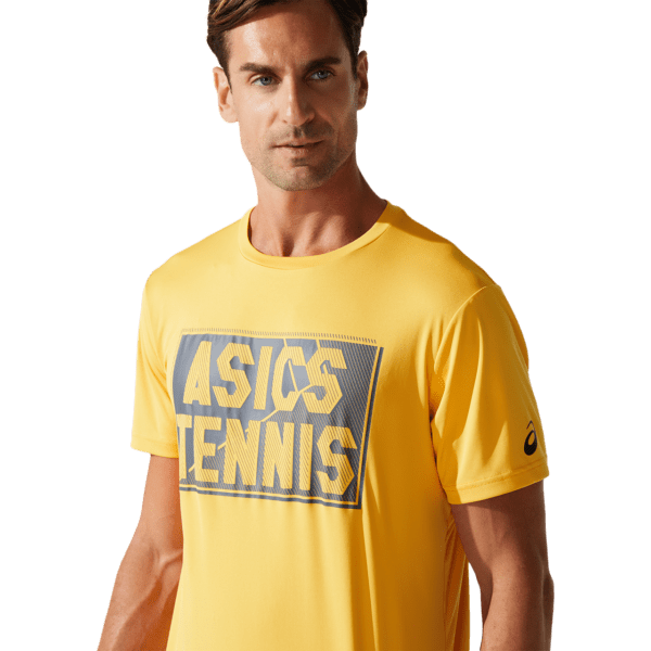 Meeste tennisesärk Asics Court Graphic Tee M 2020 (Tiger Yellow)