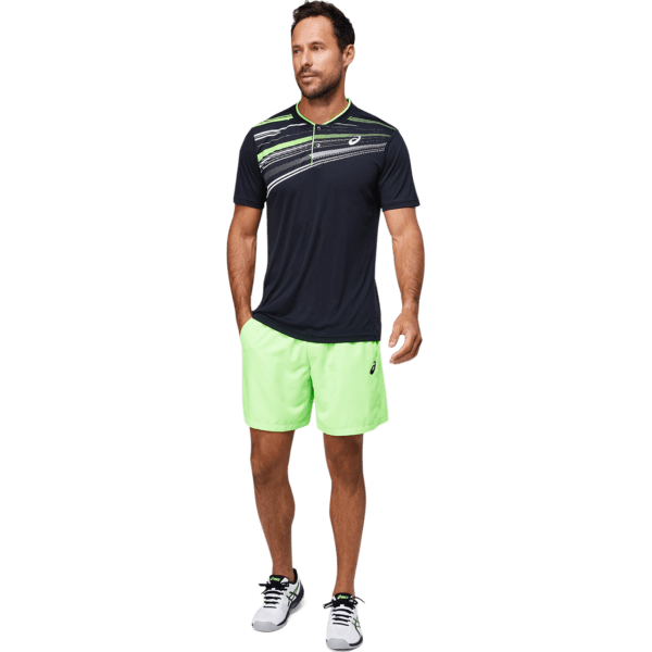 Meeste tennisesärk Asics Court Graphic Polo Shirt M 2021 (Performance Black)