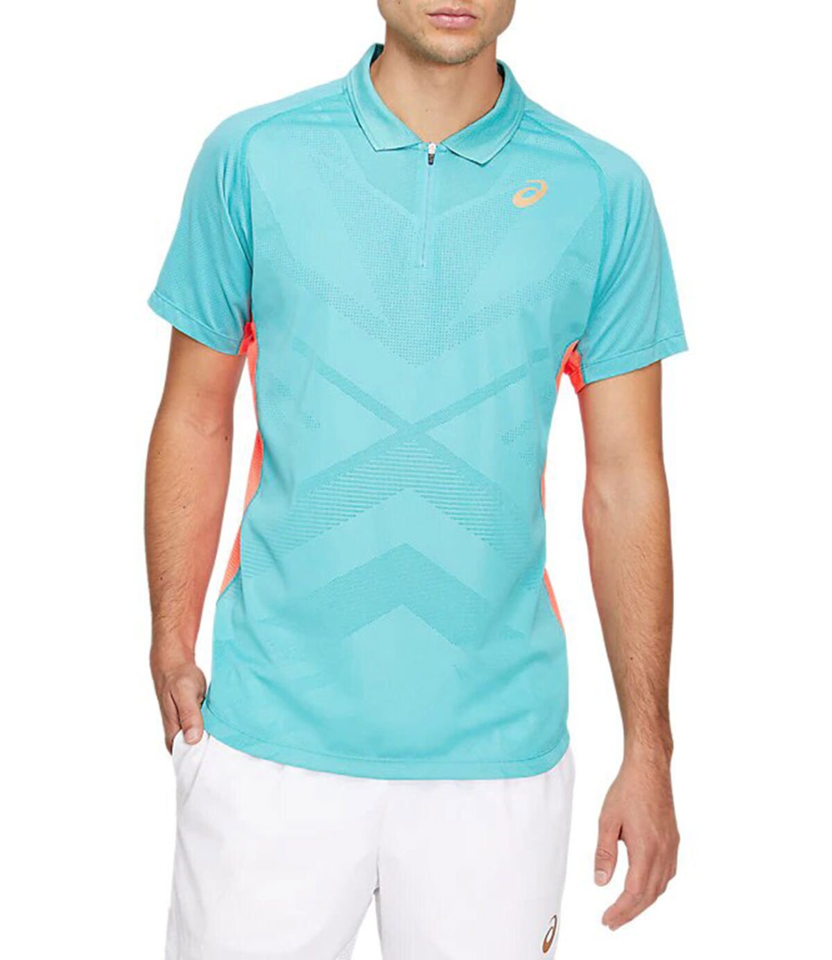 Meeste tennisesärk Asics Tennis Polo Shirt M 2020 (Techno Cyan)