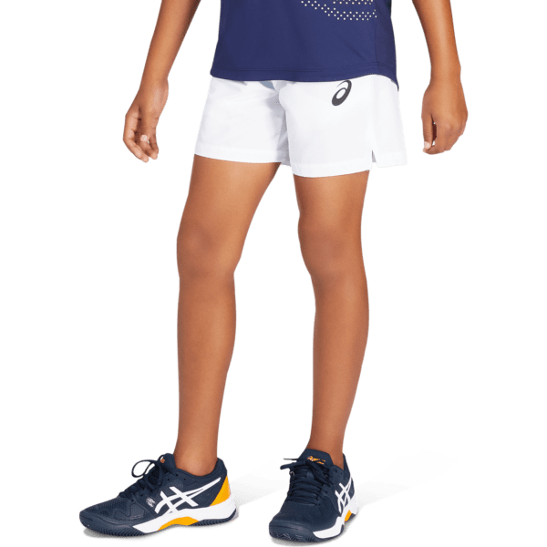 Laste tennise treeningpüksid Asics Tennis Short B 2021 (Brilliant White)