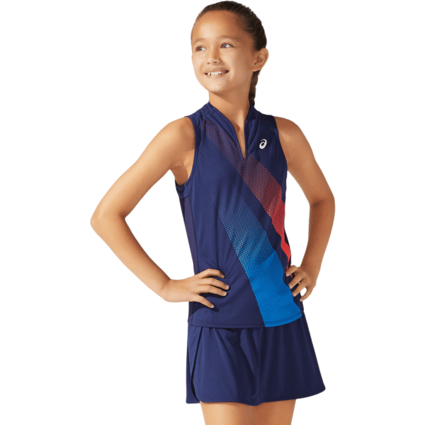 Laste treeningsärk Asics Girls Tennis Graphic Tank GS 2021 (Peacoat)