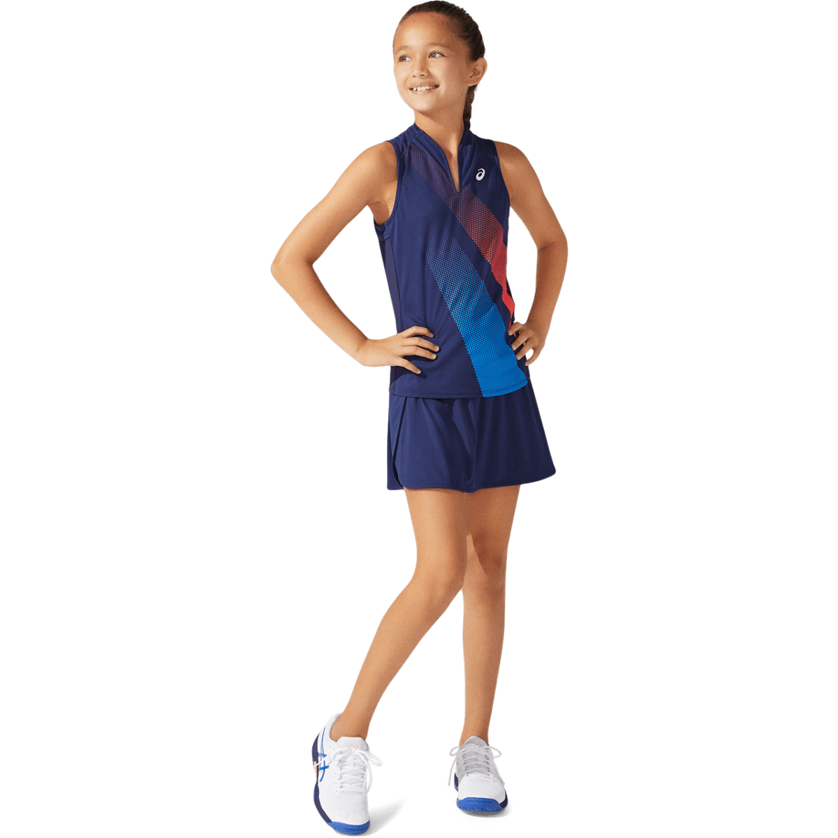 Laste treeningsärk Asics Girls Tennis Graphic Tank GS 2021 (Peacoat)