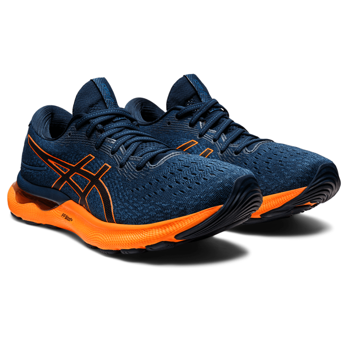 Kerge ja kvaliteetne meeste jooksujalats Asics Gel-Nimbus 24 M 2022 (French Blue/Shocking Orange)