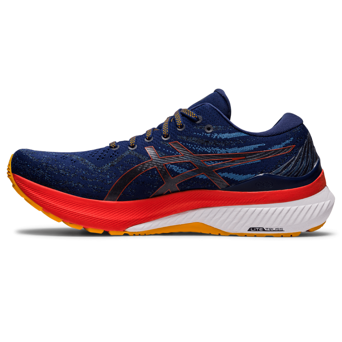 Meeste jooksujalats Asics Gel-Kayano 29 M 2022 (Deep Ocean/Cherry Tomato)